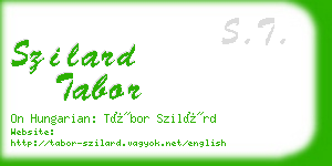 szilard tabor business card